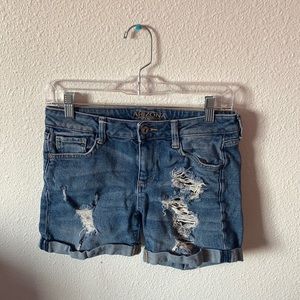 Distressed size 5 jean shorts
